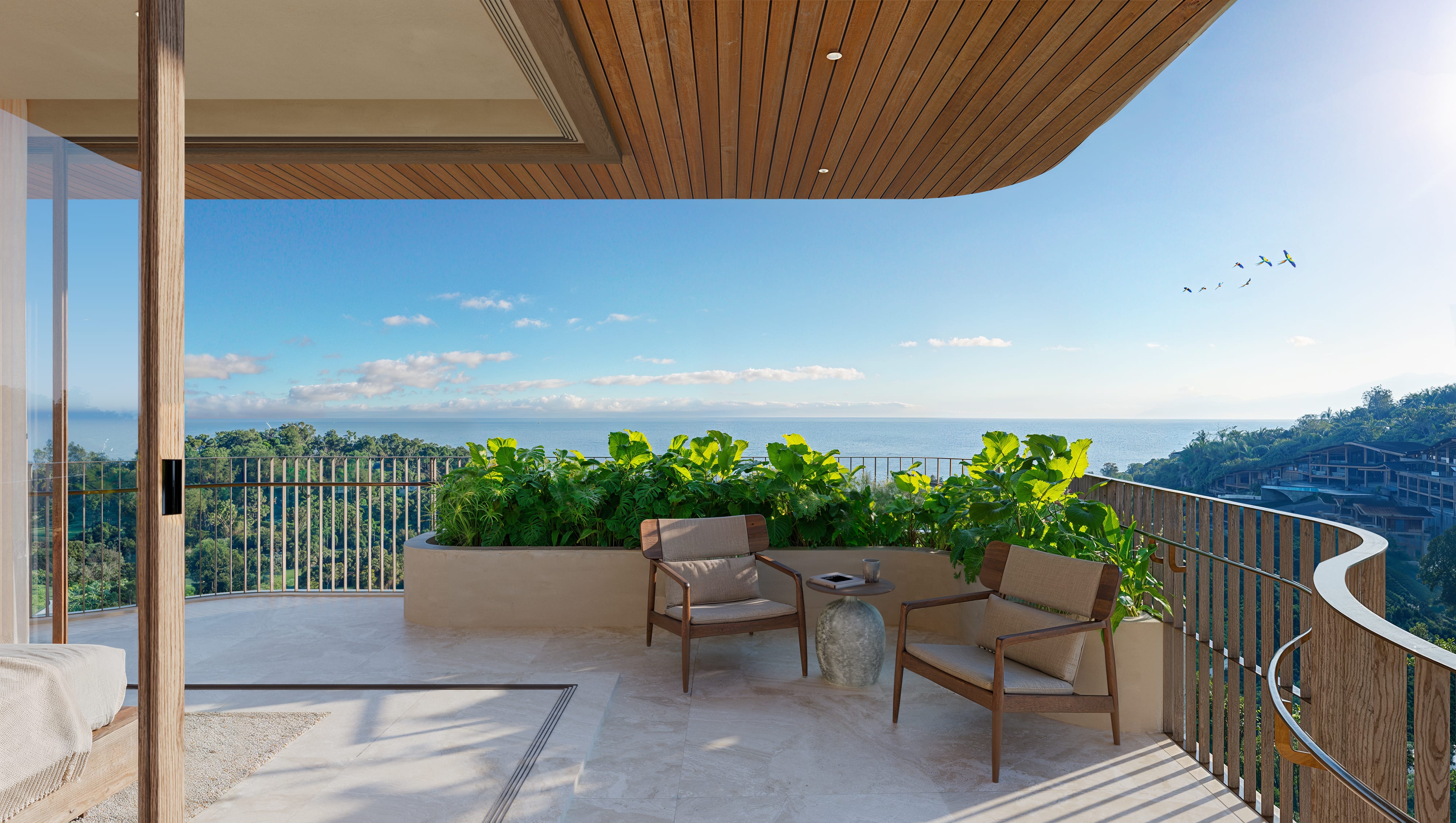 Penthouses at the crown of the estate