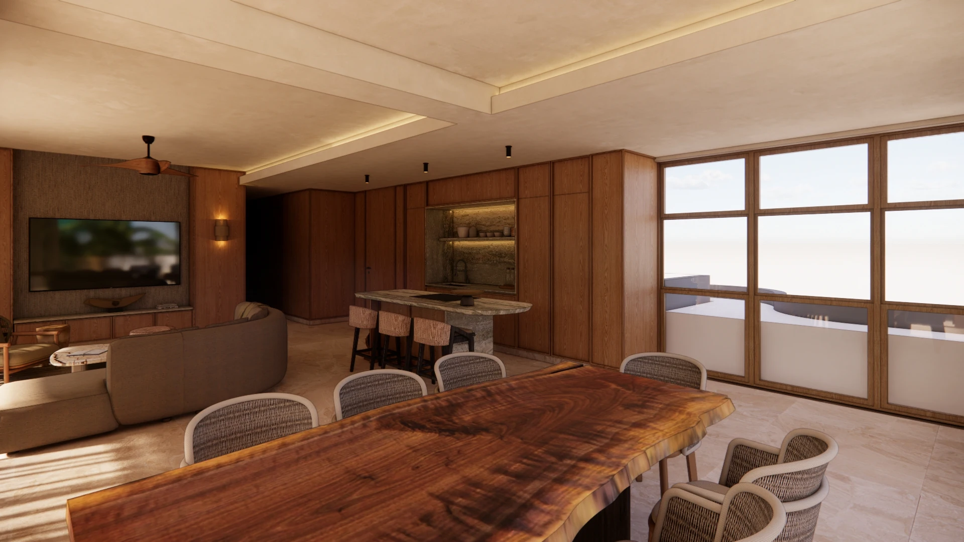 Condo E · Living Room